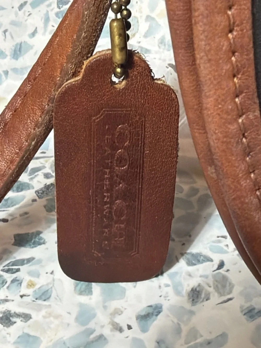 Vintage Coach Court Bag 9870 Spectator Black Brown Leather Crossbody USA - Picture 3 of 8